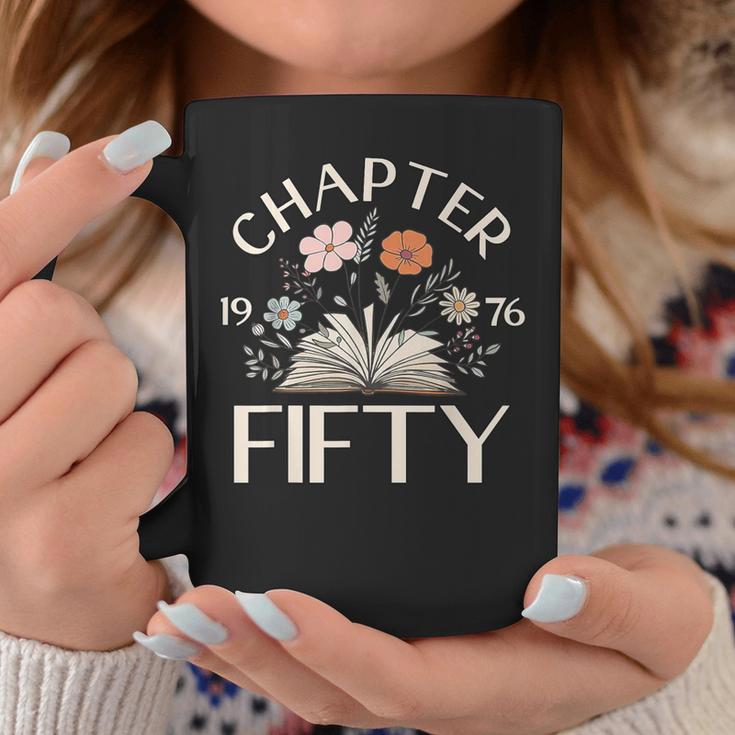 1976 Chapter Fifty 50th Birthday Decorations Wildflower Book Graphic Print Coffee Mug Unique Gifts 1976 Chapter Fifty 50th Birthday Decorations Wildflower Book Graphic Print Coffee Mug Unique Gifts