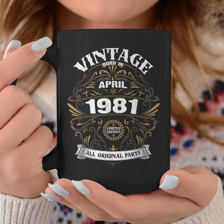 1981年4月生まれ オリジナルパーツ ヴィンテージ 4月 誕生日 コーヒーマグ 面白い贈り物