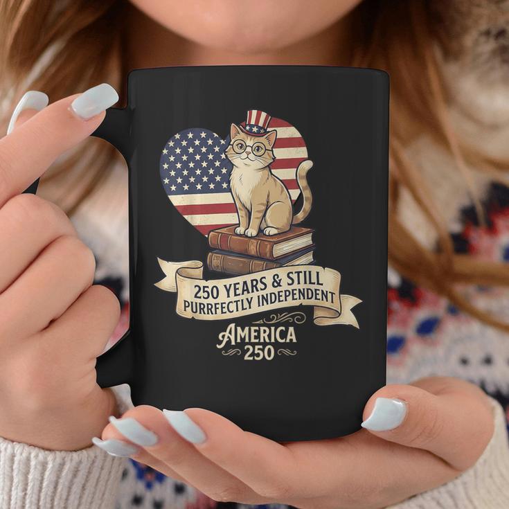 250 Anniversary USA Shirt Book Cute Cat 4th Of July Graphic Print Coffee Mug Unique Gifts