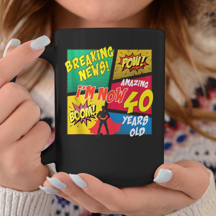 40 Years Old Birthday Comic Style Book Lover Party Graphic Print Coffee Mug Unique Gifts 40 Years Old Birthday Comic Style Book Lover Party Graphic Print Coffee Mug Unique Gifts
