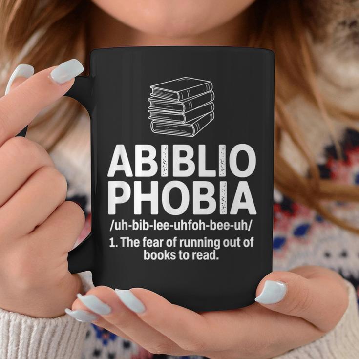 Abibliophobia Reading Fear Of No Books Definition Graphic Print Coffee Mug Unique Gifts