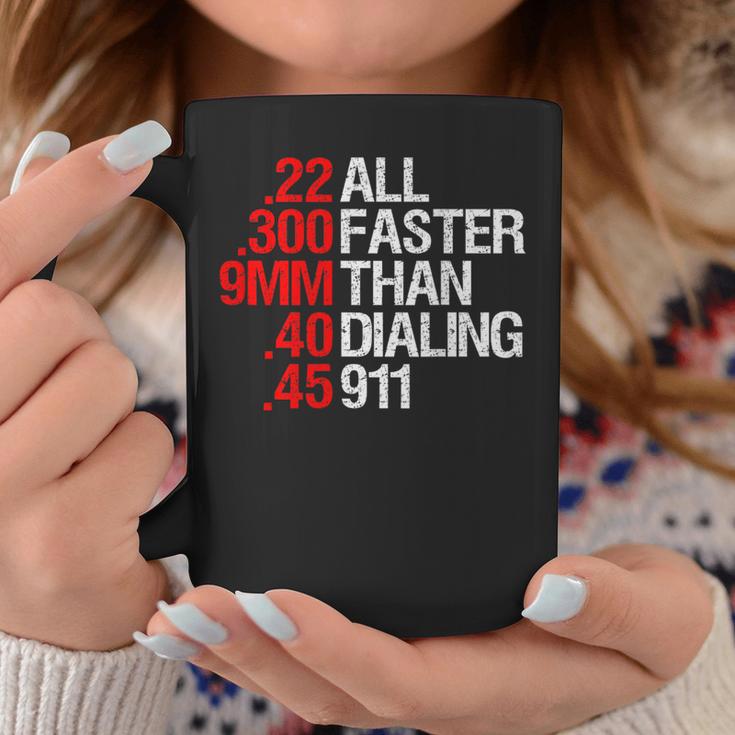 All Faster Than Dialing 911 ガン愛好家 コーヒーマグ 面白い贈り物