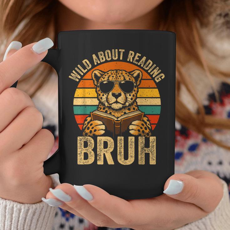 Animal Print Clothes Wild About Reading Bruh Kids Book Lover Graphic Print Coffee Mug Unique Gifts