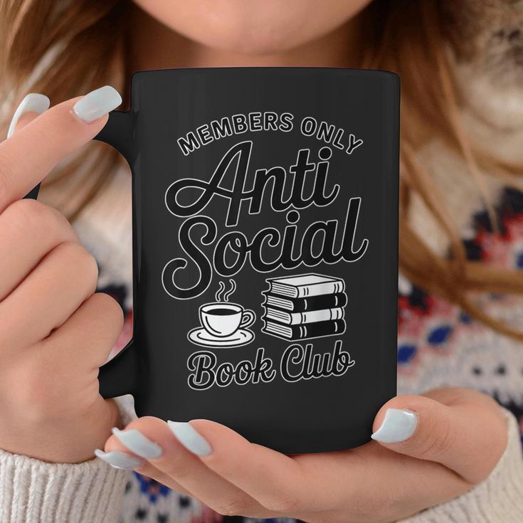 Anti-Social Books Club Members Reading Coffee Lover Graphic Print Coffee Mug Unique Gifts