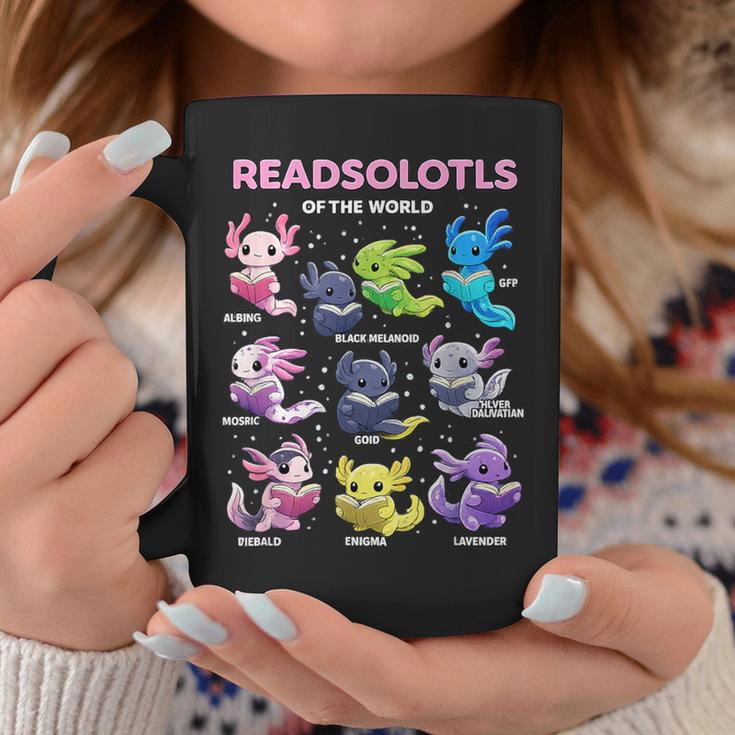 Axolotl Kawaii Readsolotl Of The World Axolotls Read Book Graphic Print Coffee Mug Unique Gifts