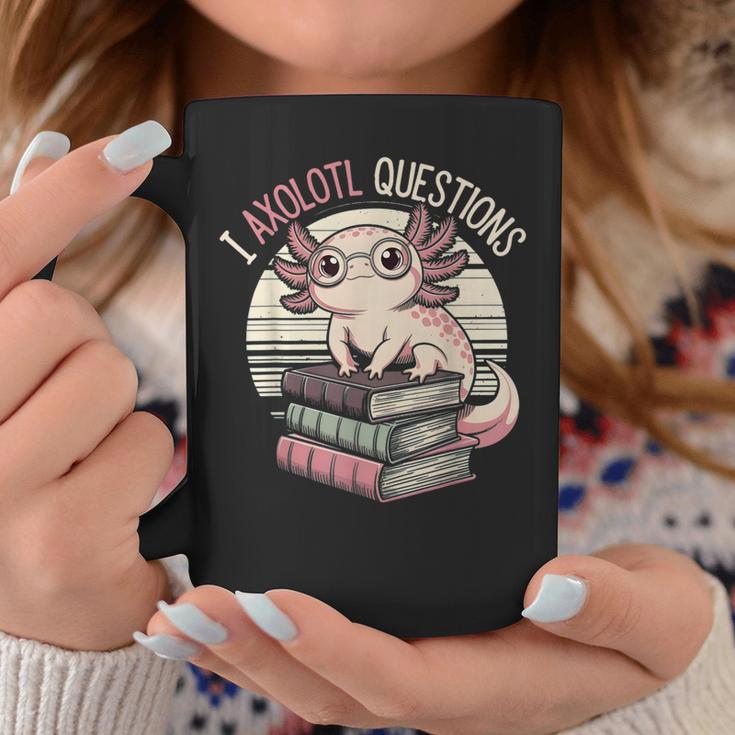I Axolotl Questions Cute Reading Book Bookworm Librarian Graphic Print Coffee Mug Unique Gifts