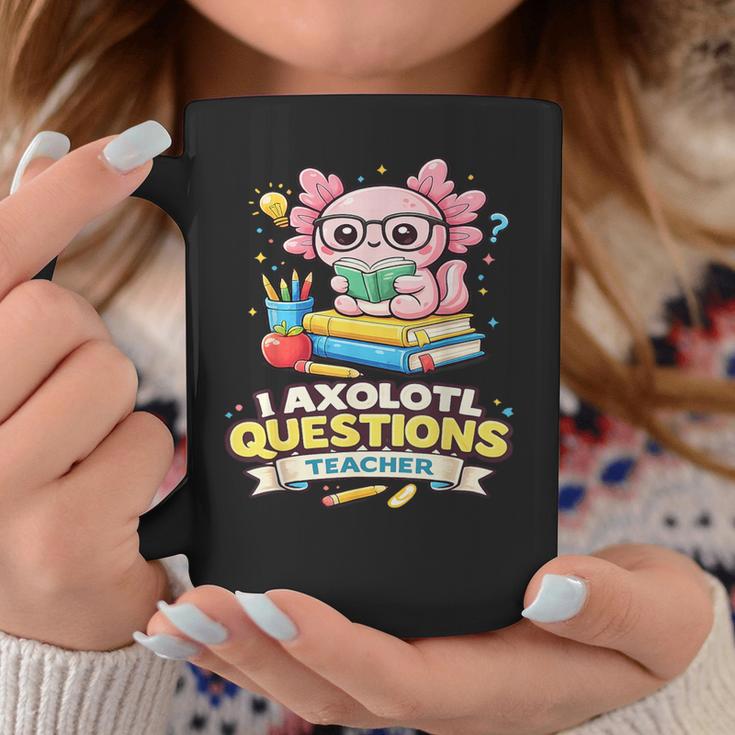 I Axolotl Questions Teacher Cute Reading Book Graphic Print Coffee Mug Unique Gifts