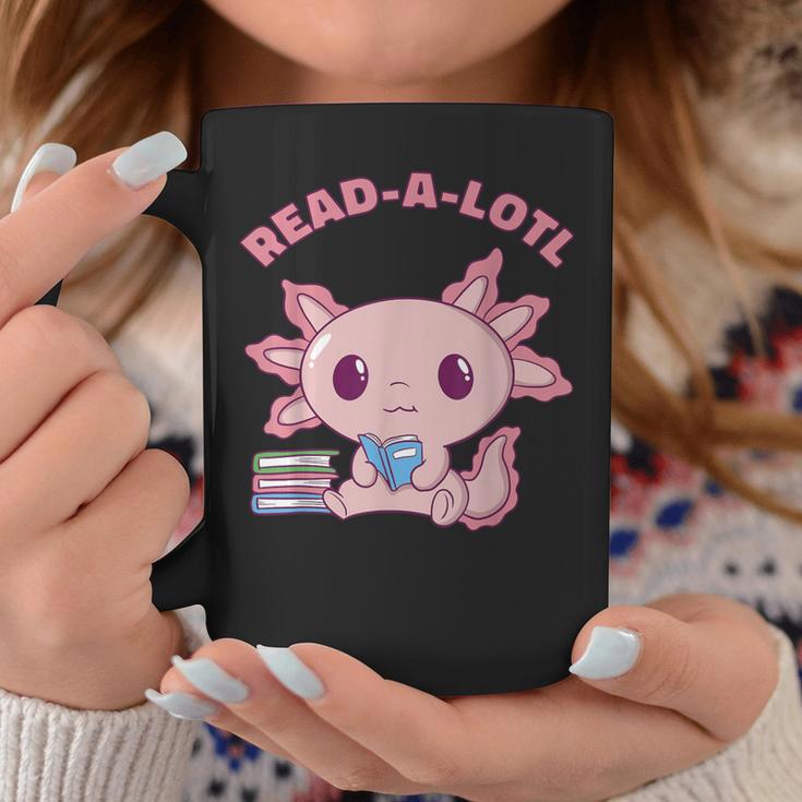 Axolotl Read A Lotl Book Lover Reading Books Cute Graphic Print Coffee Mug Unique Gifts