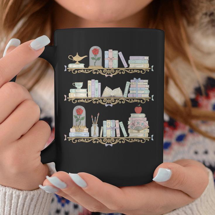 Belle Inspired Book Shelf Art Rose Book Lover For Women Graphic Print Coffee Mug Unique Gifts