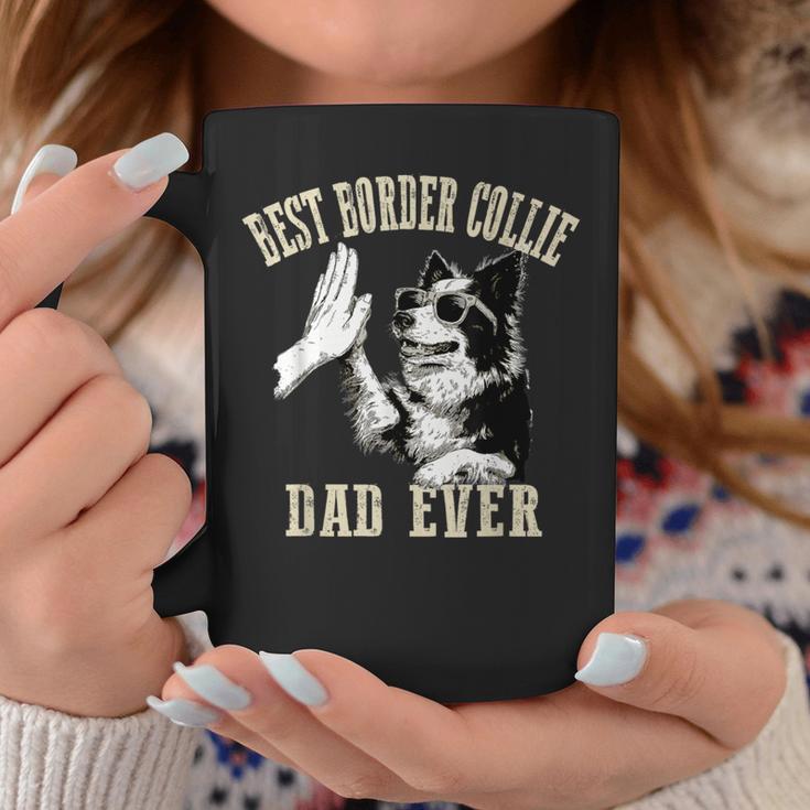 Best Dog Dad Ever ヴィンテージ 面白い かわいい ボーダーコリー 犬 コーヒーマグ 面白い贈り物
