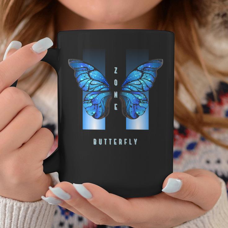 Blue Butterfly Beautiful Butterfly 長袖tシャツ コーヒーマグ 面白い贈り物