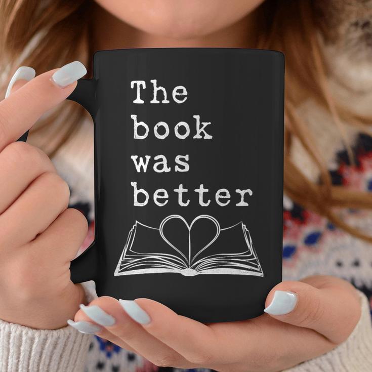 The Book Was Better Typewriter Style Book Lover T-Shirt Graphic Print Coffee Mug Unique Gifts