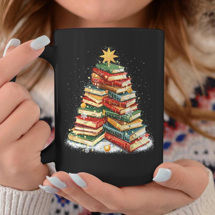 Book Christmas Tree Reading Graphic Print Coffee Mug Unique Gifts