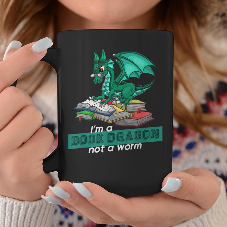 Im A Book Dragon Not A Worm Dragon Graphic Print Coffee Mug Unique Gifts