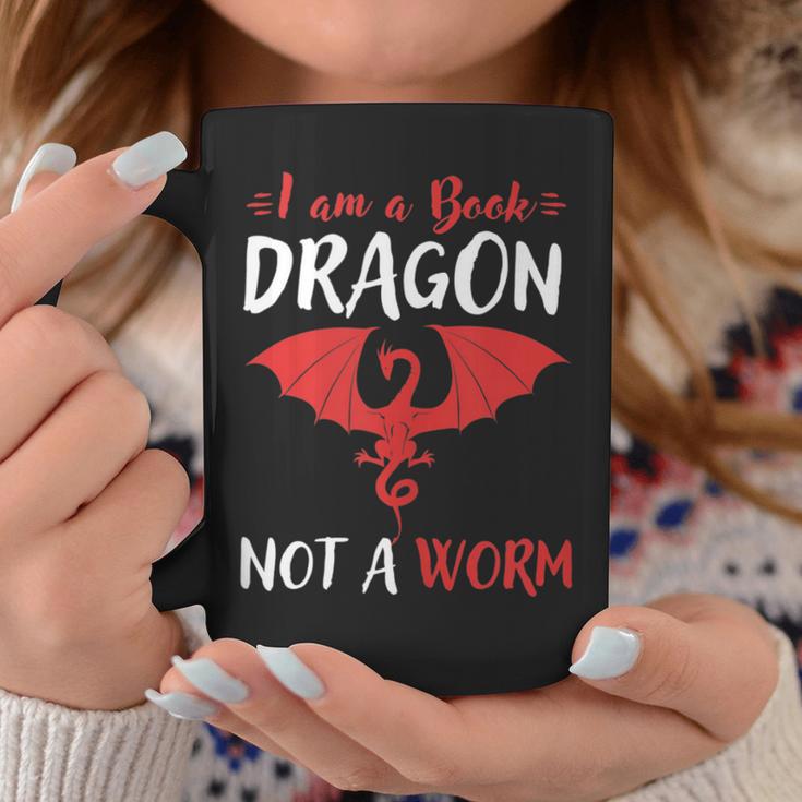 I Am A Book Dragon Not A Worm Graphic Print Coffee Mug Unique Gifts