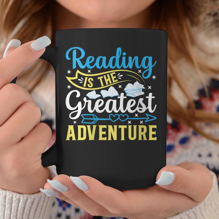 Book Librarian Reading Is The Greatest Adventure Book Lover Graphic Print Coffee Mug Unique Gifts