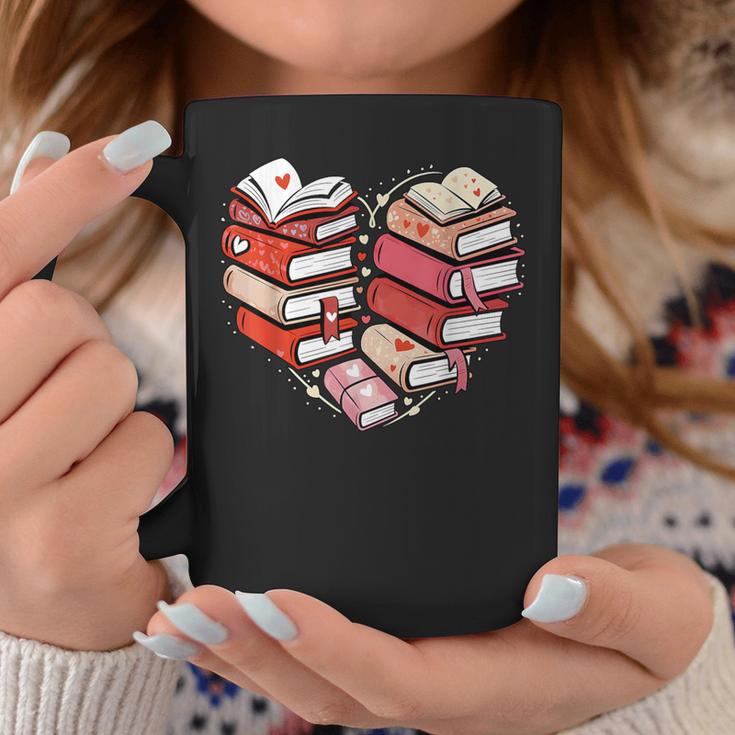 Book Lover Heart Shape Reading Librarian Valentine Men Women Graphic Print Coffee Mug Unique Gifts