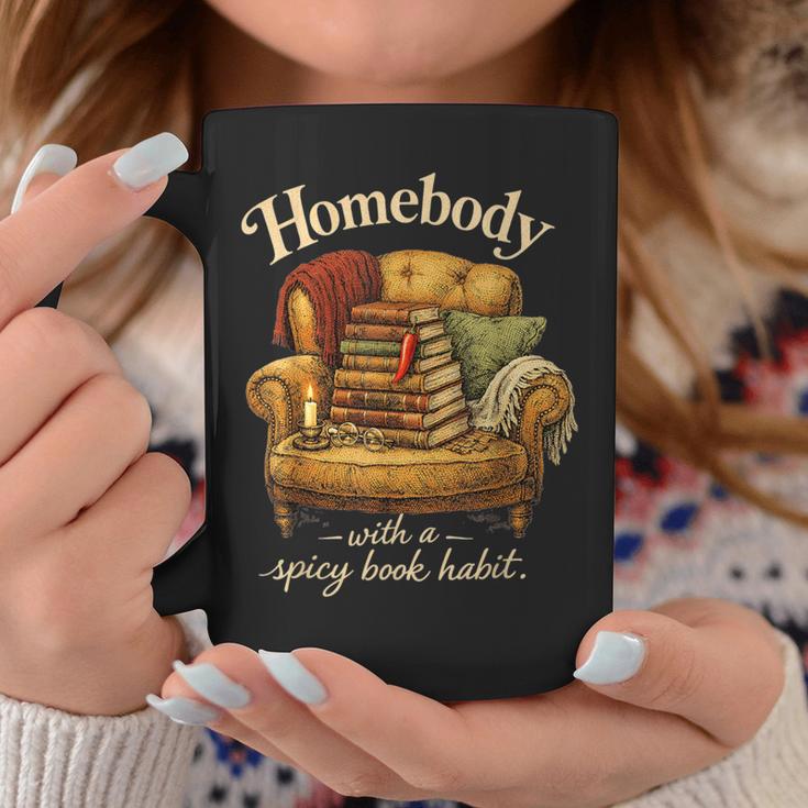 Book Lover Homebody With A Spicy Book Habit Graphic Print Coffee Mug Unique Gifts