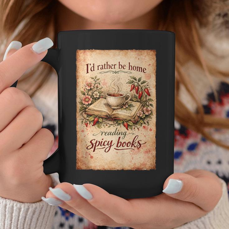 Book Lover Id Rather Be Home Reading Spicy Books Graphic Print Coffee Mug Unique Gifts
