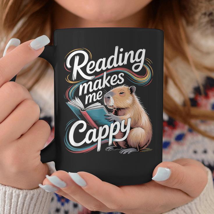Book Lover Reading Makes Me Cappy Pun Capybara Reading Graphic Print Coffee Mug Unique Gifts Book Lover Reading Makes Me Cappy Pun Capybara Reading Graphic Print Coffee Mug Unique Gifts