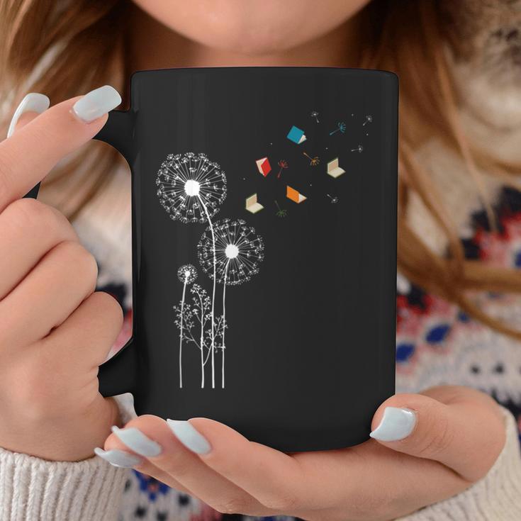 Book Nerd Dandelion Book Reading Graphic Print Coffee Mug Unique Gifts