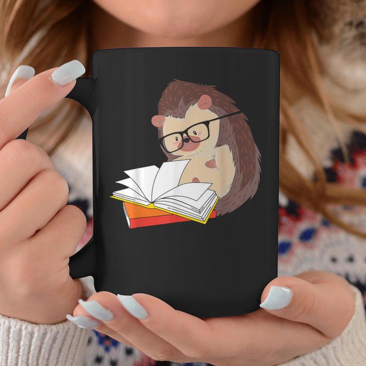 Book Reading Bookworm Forest Animal Wildlife Cute Hedgehog Graphic Print Coffee Mug Unique Gifts