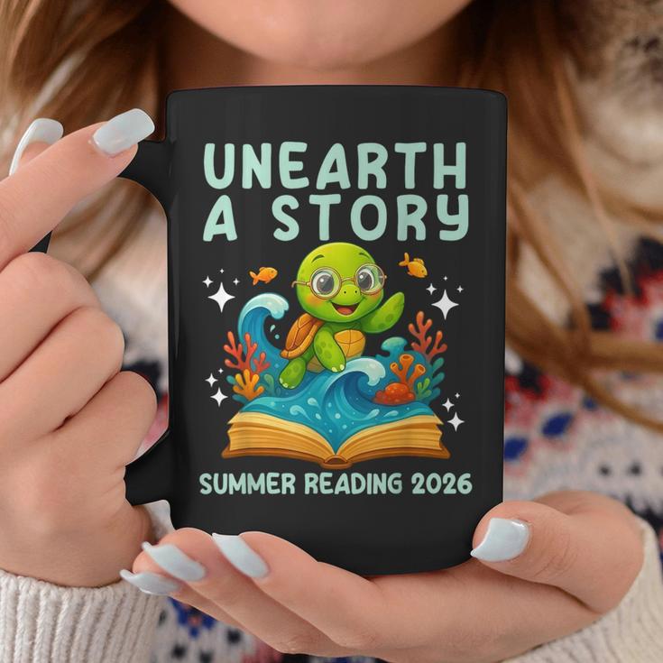 Book Sea Turtle Summer Reading 2026 Unearth a Story Graphic Print Coffee Mug Unique Gifts