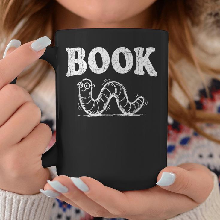 Book Worm Visual Pun Vintage Reading Lover Graphic Print Coffee Mug Unique Gifts