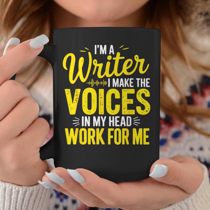 Book Writer Voices In My Head Work For Me Author Writing Graphic Print Coffee Mug Unique Gifts