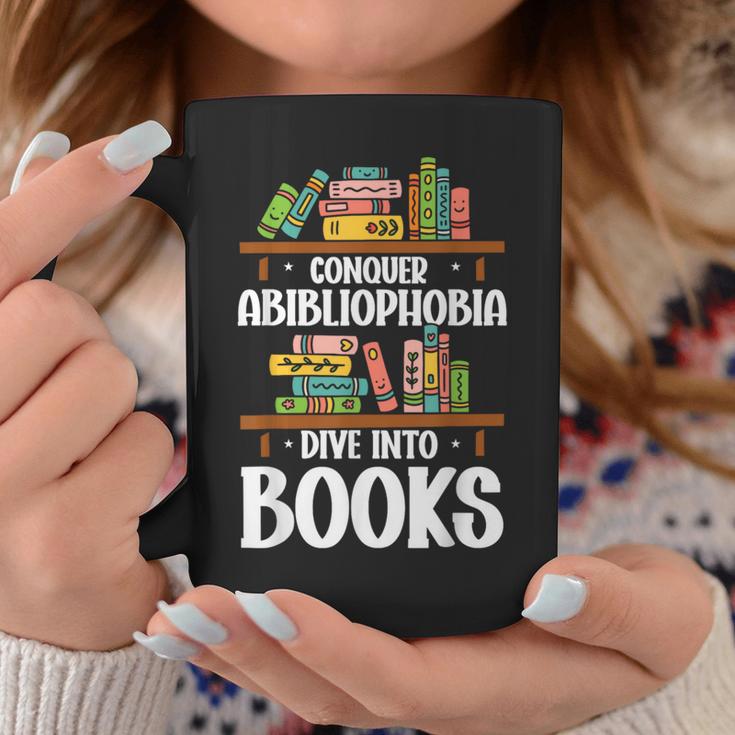 Bookish Book Lover Bookworm Abibliophobia Graphic Print Coffee Mug Unique Gifts