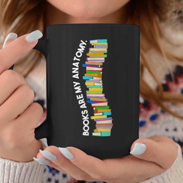 Books Are My Anatomy Spine Backbone Bookworm Reading Graphic Print Coffee Mug Unique Gifts
