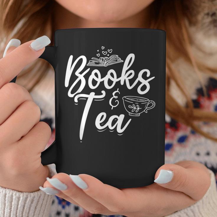 Books & Tea Book Reading Bookworm Read Books Librarian Graphic Print Coffee Mug Unique Gifts