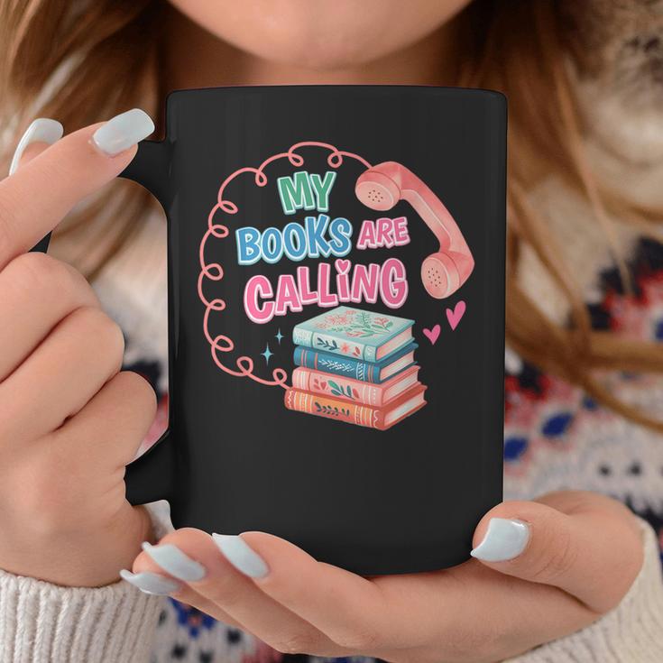 My Books Are Calling Book Lover Quote Graphic Print Coffee Mug Unique Gifts My Books Are Calling Book Lover Quote Graphic Print Coffee Mug Unique Gifts