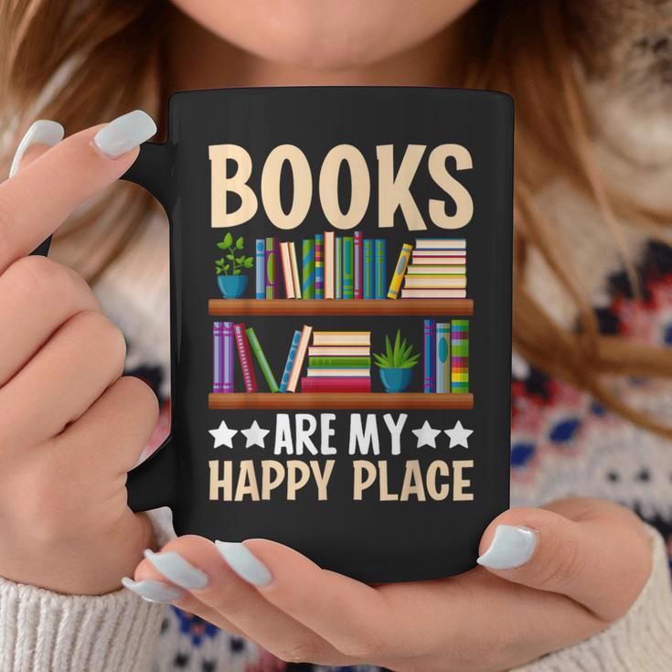 Books Are My Happy Place Graphic Print Coffee Mug Unique Gifts