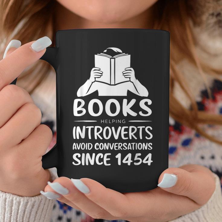 Books Helping Introverts Avoid Conversations Since 1454 Graphic Print Coffee Mug Unique Gifts