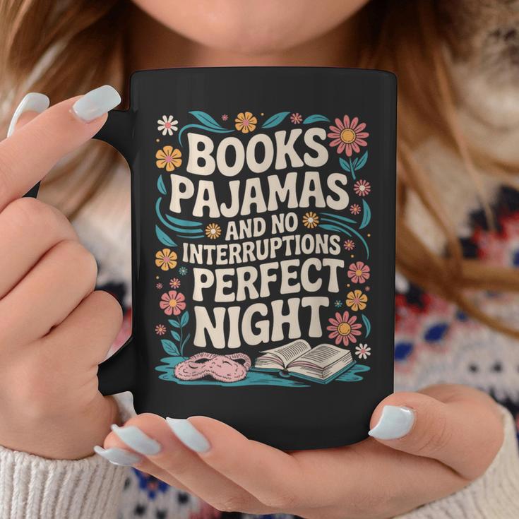 Books And Pajamas Book Lover Reading Reader Graphic Print Coffee Mug Unique Gifts