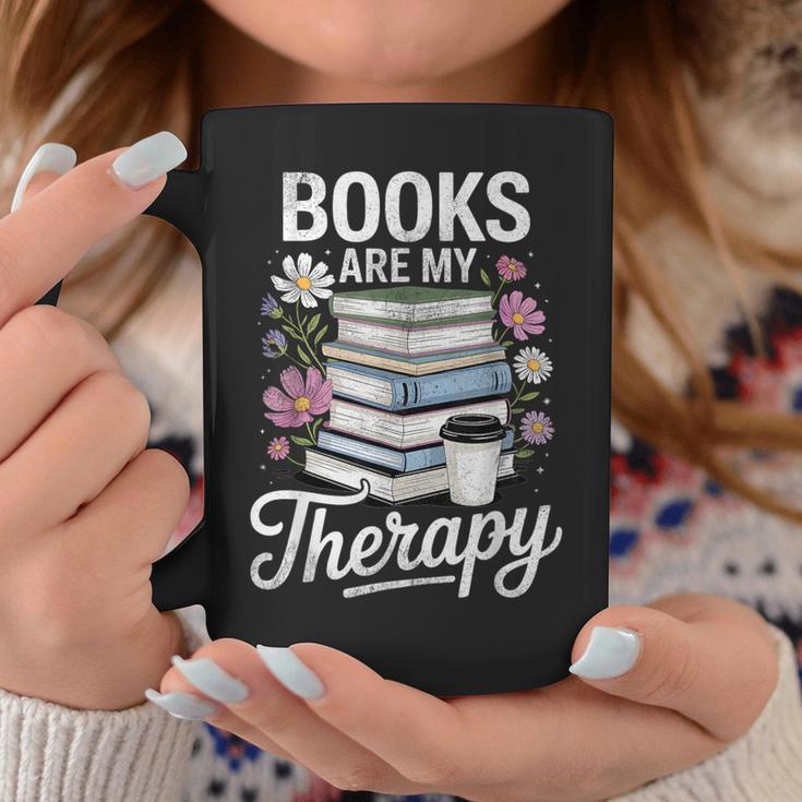 Books Are My Therapy Book Lovers Reading Coffee Florals Graphic Print Coffee Mug Unique Gifts Books Are My Therapy Book Lovers Reading Coffee Florals Graphic Print Coffee Mug Unique Gifts