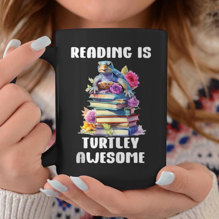 Books Reading Is Fun Turtely Awesome Sea Turtle Reading Book Graphic Print Coffee Mug Unique Gifts