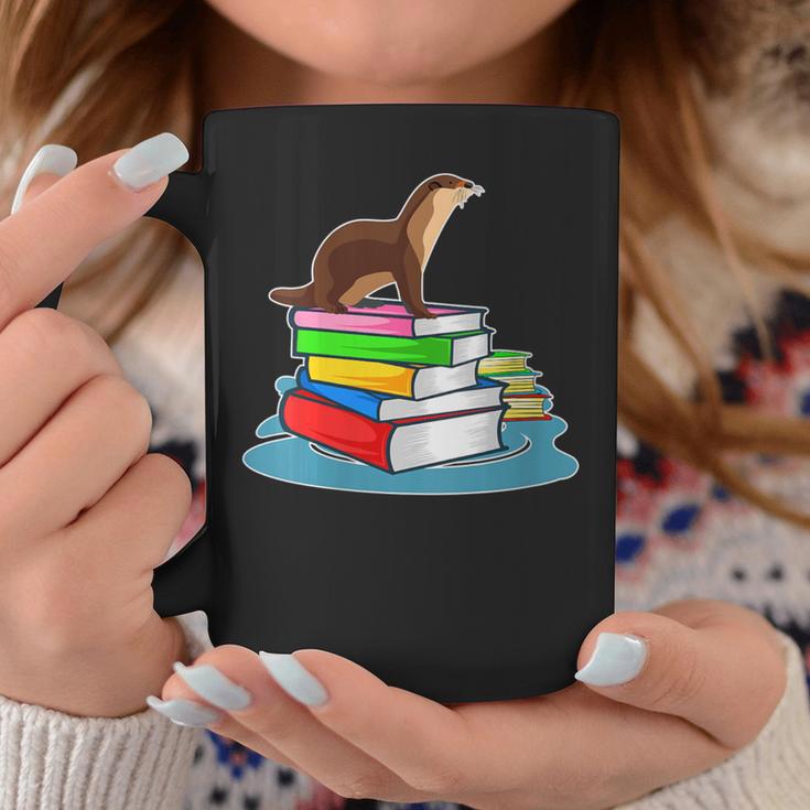 Books Sea Otter Teacher Graphic Print Coffee Mug Unique Gifts