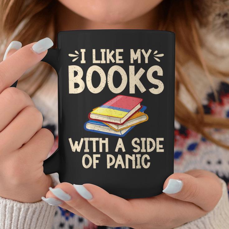 I Like My Books With a Side Of Panic Thriller Graphic Print Coffee Mug Unique Gifts