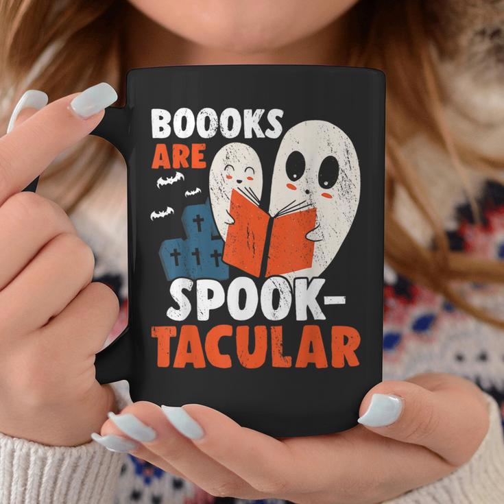 Books Are Spook-Tacular Halloween Bookworm Book Reading Graphic Print Coffee Mug Unique Gifts