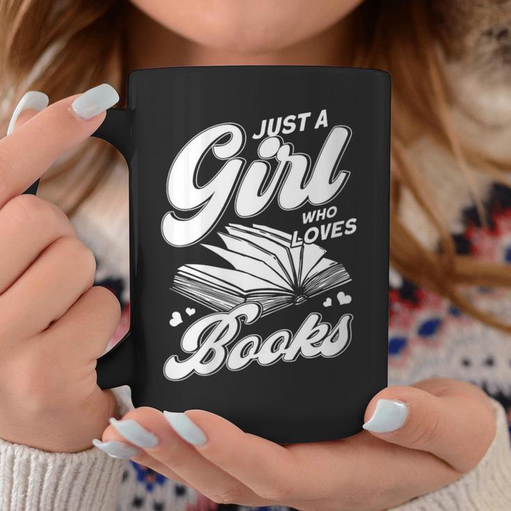 Bookworm Book Reading Just A Girl Who Loves To Read Books Graphic Print Coffee Mug Unique Gifts