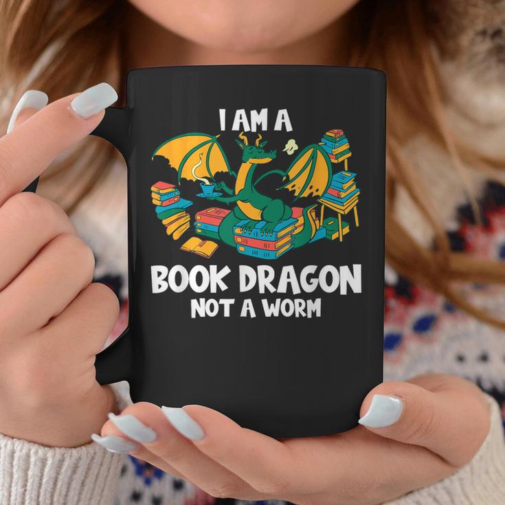 Bookworm Books Reading I Am A Book Dragon Graphic Print Coffee Mug Unique Gifts