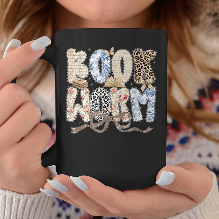 Bookworm Coquette Bow Booktrovert Reading Lover Bookish Graphic Print Coffee Mug Unique Gifts