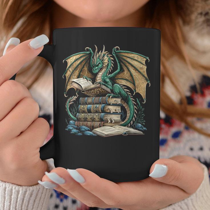 Bookworm Dragons Reading Book Dragons And Books Graphic Print Coffee Mug Unique Gifts
