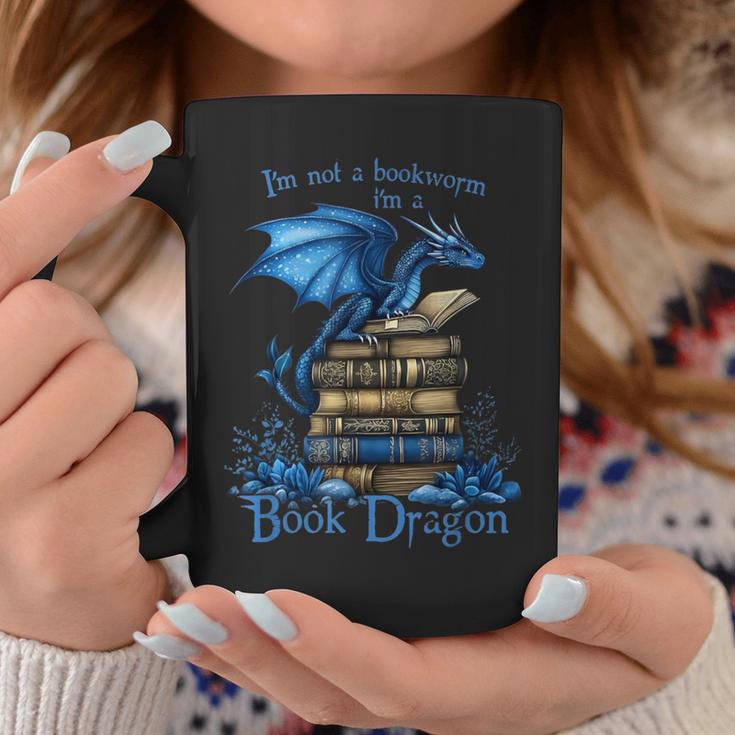 Bookworm I'm a Book Dragon Fantasy Reader Bookish Graphic Print Coffee Mug Unique Gifts