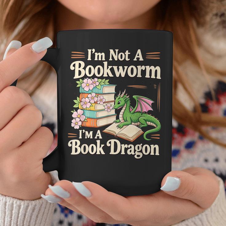 Bookworm I'm A Book Dragon Fantasy Reader Lover Bookish Graphic Print Coffee Mug Unique Gifts