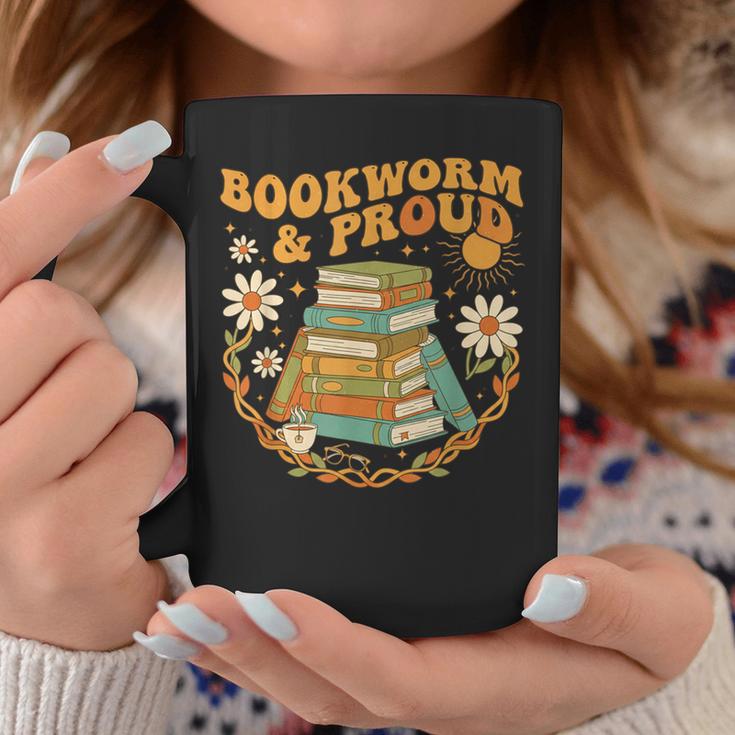 Bookworm And Proud Retro Reading Aesthetic Books Library Graphic Print Coffee Mug Unique Gifts