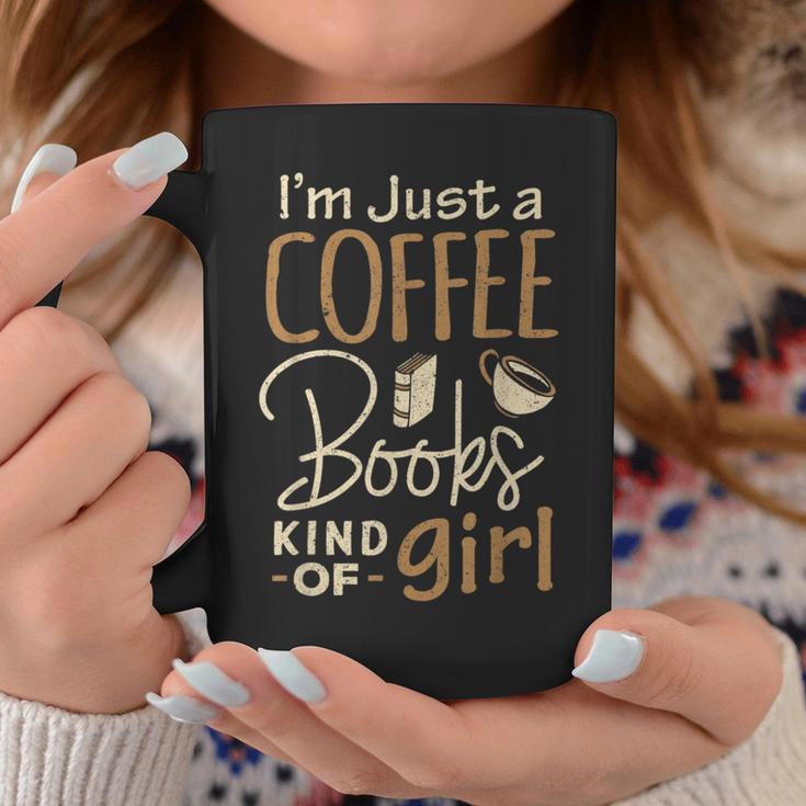 Bookworm Shirt I'm Just A Coffee Books Lover Women Girl Tee Graphic Print Coffee Mug Unique Gifts
