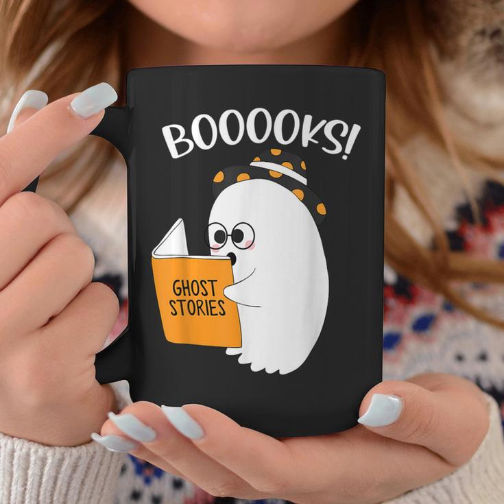 Booooks Ghost Reading Books Halloween Teacher Gift For Men Women Graphic Print Coffee Mug Unique Gifts